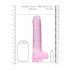 REALROCK - prozoren realističen dildo - roza (22cm) 