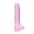 REALROCK - prozoren realističen dildo - roza (22cm) 