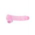 REALROCK - prozoren realističen dildo - roza (22cm) 