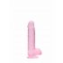 REALROCK - prozoren realistični dildo - roza (15 cm) 