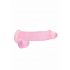 REALROCK - prozoren realistični dildo - roza (15 cm) 