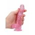 REALROCK - prozoren realistični dildo - roza (15 cm) 