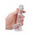 REALROCK - prozoren dildo - prozoren (15 cm) 