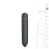 Easytoys Bullet - vodoodporen vibrator s palico (črn) 