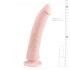 Easytoys - 100% silikonski dildo (21 cm) - naravni 