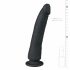 Easytoys - 100% silikonski dildo (21 cm) - črn 