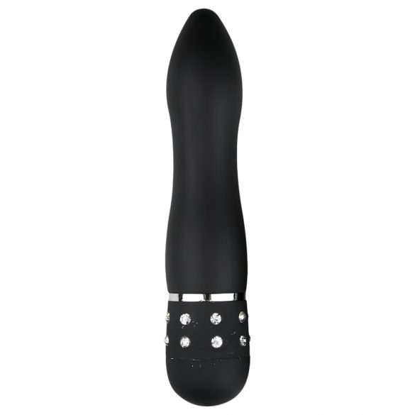 Easytoys Diamond Curved - vibrator z mini palico (črn) 