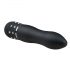 Easytoys Diamond Curved - vibrator z mini palico (črn) 