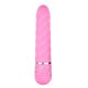 Easytoys Diamond - vibrator z zavito palico (roza) 