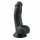 Easytoys - pripenjalni, testisni dildo (15 cm) - črn 