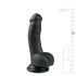 Easytoys - pripenjalni, testisni dildo (15 cm) - črn 