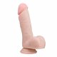 Easytoys - pripenjalni, testisni dildo (17,5 cm) - naravni 