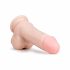 Easytoys - pripenjalni, testisni dildo (17,5 cm) - naravni 