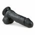 Easytoys - pripenjalni, testisni dildo (17,5 cm) - črn 