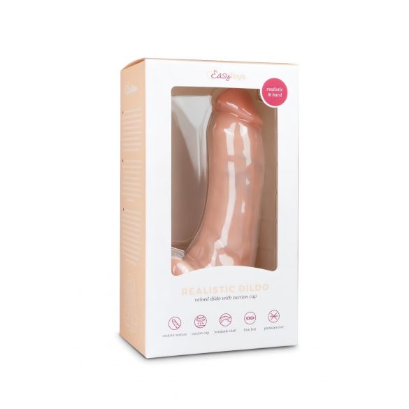 Easytoys - pripenjalni dildo s testisi (20 cm) - naravni 