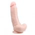 Easytoys - pripenjalni dildo s testisi (20 cm) - naravni 