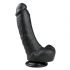 Easytoys - pripenjalni, testisni dildo (20 cm) - črn 