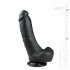 Easytoys - pripenjalni, testisni dildo (20 cm) - črn 