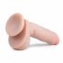 Easytoys - pripenjalni, testisni dildo (22,5 cm) - naravni 