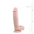 Easytoys - pripenjalni, testisni dildo (22,5 cm) - naravni 