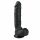 Easytoys - pripenjalni, testisni dildo (22,5 cm) - črn 