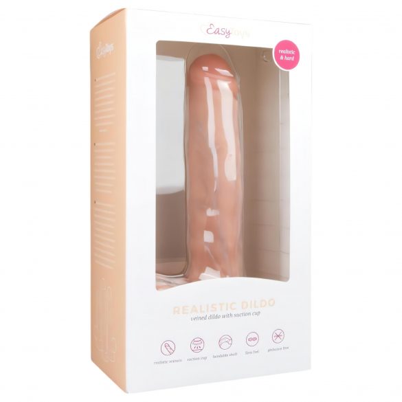 Easytoys - velik dildo s testisi (29,5 cm) - naravni 