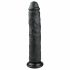 Easytoys - Zelo velik dildo (28,5 cm) - črn 