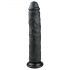 Easytoys - ekstra velik dildo z vakuumskim podstavkom (28,5 cm) - črna