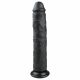 Easytoys - Zelo velik dildo (28,5 cm) - črn 