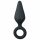 Easytoys Pointy Plug - analni dildo z obročem za oprijem - srednji (črn)