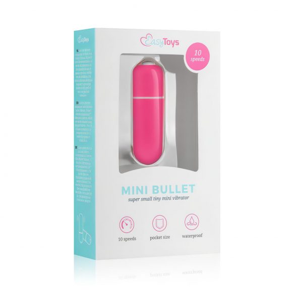 Easytoys - mini vibrator s palico (roza) 