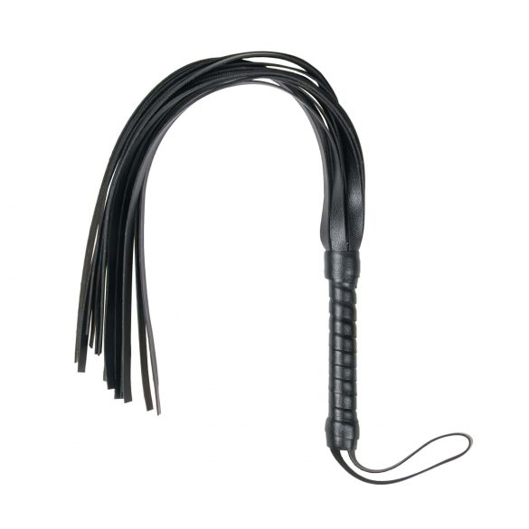 Easytoys Flogger - mehki bič iz umetnega usnja (črn)