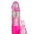 Easytoys - Vrteči, potisni, vrteči se vibrator (roza) 