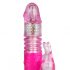 Easytoys - Vrteči, potisni, vrteči se vibrator (roza) 