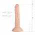 Real Fantasy Blane - pripenjalni realistični dildo (20 cm) - naravni 