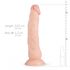 Real Fantasy Dylan - realistični dildo s tapado nogami (23 cm) - naravni 