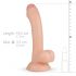 Real Fantasy Vince - vpenjalni, testisni dildo 19,5 cm - naravni 