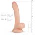 Real Fantasy Vince - dildo z modnim kožico z modniki - 19,5 cm (naravno)