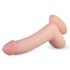 Real Fantasy Cliff - pripenjalni dildo za testise (22 cm) - naravni 