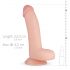 Real Fantasy Cliff - pripenjalni dildo za testise (22 cm) - naravni 