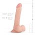 Real Fantasy Felix - pripenjalni dildo za testise (22 cm) - naravni 