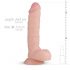 Real Fantasy Glynn - pripenjalni dildo za testise (25 cm) - naravni 