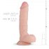 Real Fantasy Glynn - pripenjalni dildo za testise (25 cm) - naravni 