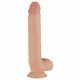 Real Fantasy Elvin - vibrator na baterije, pripenjalni, realistični vibrator 28cm (naravni) 