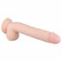 Real Fantasy Elvin - vibrator na baterije, pripenjalni, realistični vibrator 28cm (naravni) 