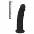 Dreamtoys Real Love - realističen dvoslojni dildo z nogami za pripenjanje (črn) 