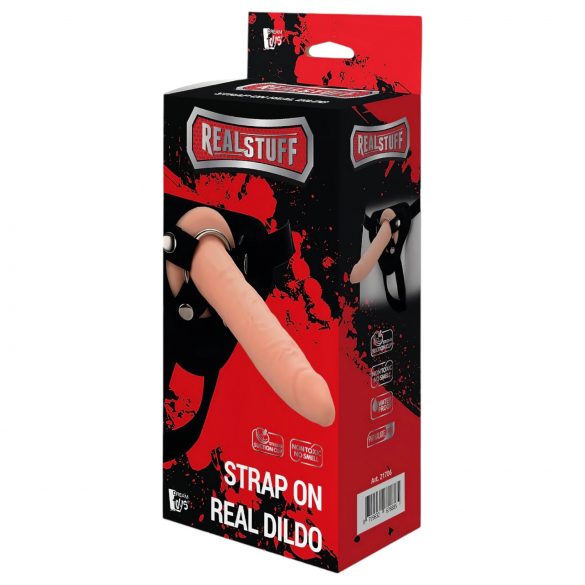 RealStuff Strap-On - ozek, pripenjajoč dildo (naravni)