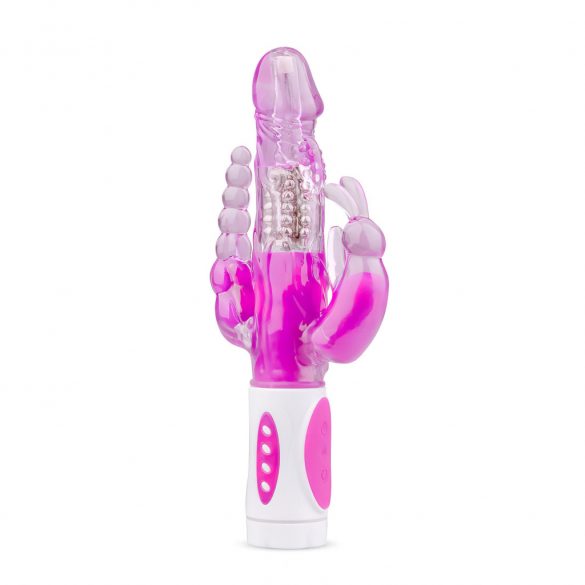 Easytoys Raving Rabbit - vibrator s 3 zobmi (roza) 