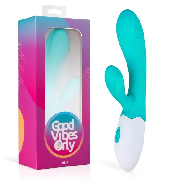 Good Vibes Samo Blis Rabbit - vibrator z možnostjo polnjenja in žgečkljivim vzvodom (turkizna) 