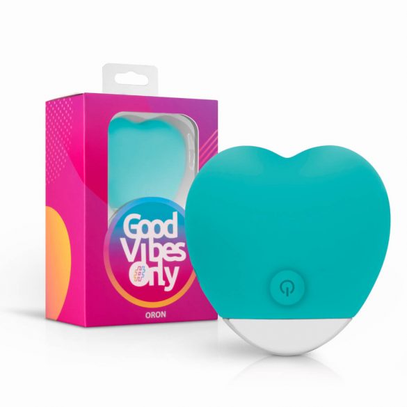 Good Vibes Oron - brezžični klitorisni vibrator s srcem (turkizna) 